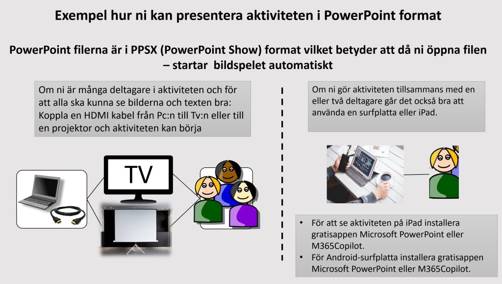 Gemensam aktivitet, hjärngympa, minnesträning